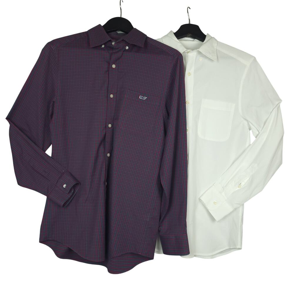 Lot Of 2 Vineyard Vines Performance Men's Classic Fit Button-Down Shirts Sz XS